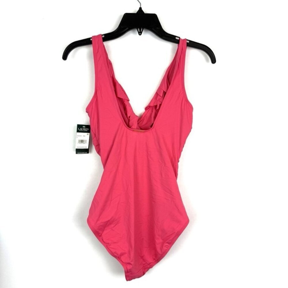 Lauren Ralph Lauren Women’s Pink Underwire One Piece Swimsuit Size 8 - Picture 2 of 3